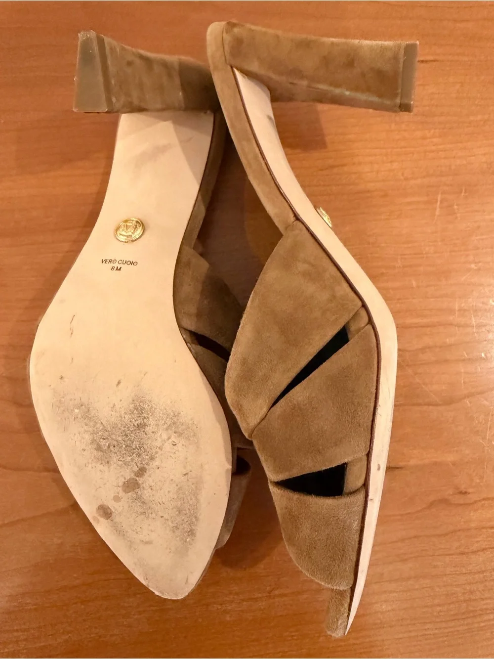 Veronica Beard Cassiel Suede Slide Sandal - Hazelwood - Picture 11 of 11